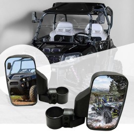 motor-dream L&R Rear View Mirror UTV Side Mirrors 1.75" ~ 2" Clamp Roll Cage For Polaris RZR