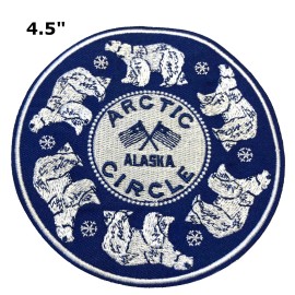 Athena Brands ARCTIC CIRCLE Patch Iron-On Embroidered Applique Nature Badge Souvenir