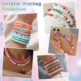 OHOME OHOME Easter Basket Stuffers for Kids Girls - 5300 Clay Beads Bracelet Making Kit,Arts and Crafts for Kids Ages 8-12,Easter Crafts Games Toys for 3-10 Year Old Birthday Gift,Stuff Supplies