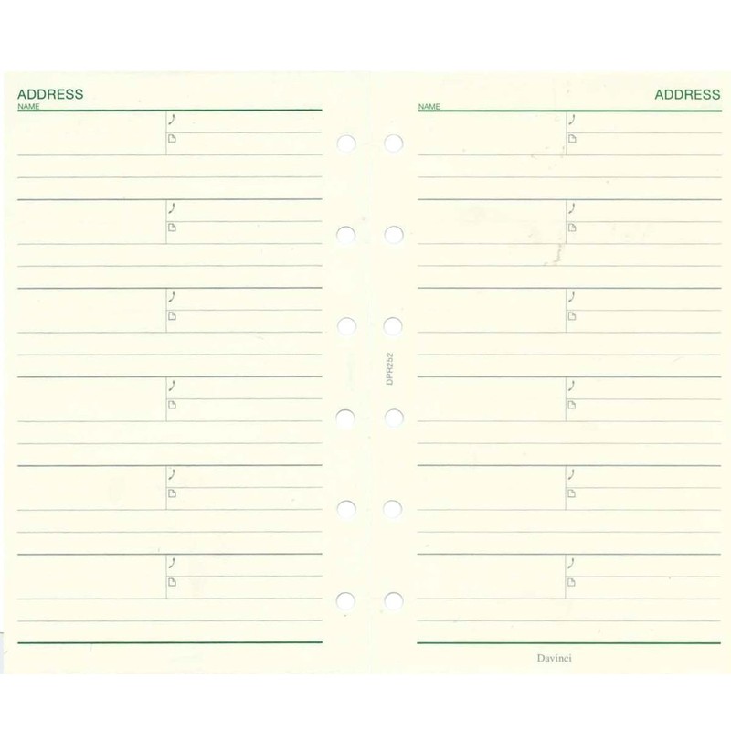 レイメイ藤井 ダ・ヴィンチ リフィル ポケットサイズ アドレス (1ページ6名)