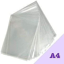 Acryls UK Ltd A4 Cello bags - Pack of 200-40 Microns - 30mm A4 cellophane bags self seal - Crystal clear & good thickness - artwork/photos/Cards display/Craft - A4 envelopes peel and seal (1000)