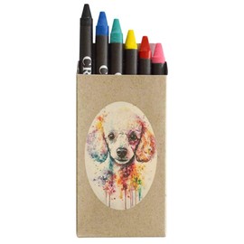 Azeeda 'Poodle Portrait' Coloured Crayon Set (CY00033833)