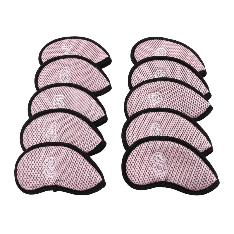 10 PCS Golf Club Head Covers Golf Iron Pole Net