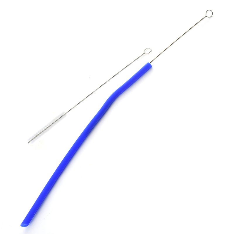 Norpro 471 Reusable Slim Silicone Drinking Straws with 2 Cleaning