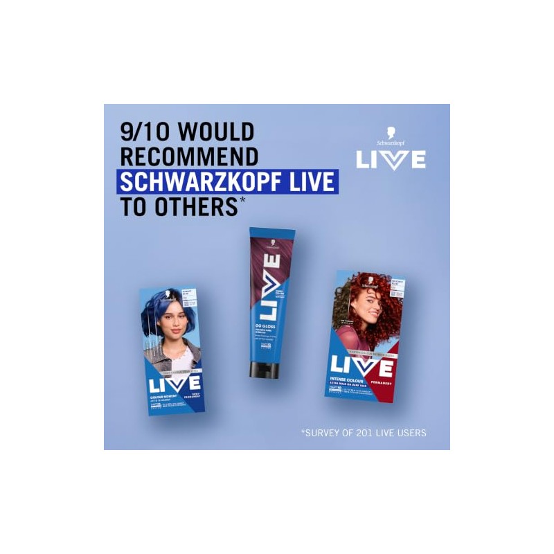 Schwarzkopf LIVE Intense Colour L74 Tangerine Twist, Long-lasting Permanent Copper