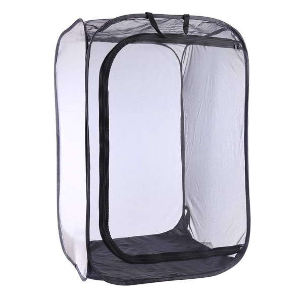 Insecte et Papillon Cage de Protection Pliable Noir, Mesh + PVC, 60 x 60 x 90 cm, Large