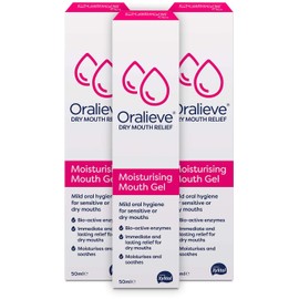 Oralieve Moisturising Dry Mouth Relief Gel, Effective and Lasting Relief from Dry Mouth, Saliva Replacement Gel, 3 Pack - 50ml
