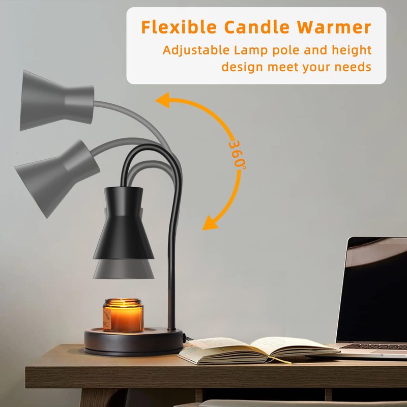 Candle Warmer Lamp, Electric Candle Lamp Timer and Dimmer Candle