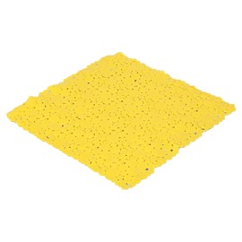 Bubbles Non-Slip Square Shower Mat Solid Yellow 20″L X 20″W
