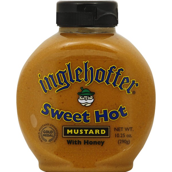 Inglehoffer Sweet Hot Mustard, 10.25 Ounce Squeeze Bottle