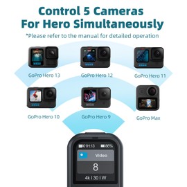 AFAITH Waterproof Remote Control Accessories for GoPro | Multi-Language Support, Smart Wireles Controller with Color LCD Dispaly for Go Pro Hero 13 12 11 10 9 8 MAX Action Camera