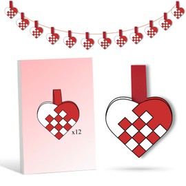 12 DIY Danish Heart Baskets. Precut and Ready to Use, No Tools Needed. Traditional Weaving Paper Craft to Make Julehjerter. Great Home Classroom Decorations (4x4, Red/White DIY Kit)