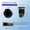 Zoyseay 19mm Push Button Start Switch 12V LED 5A 250V
