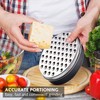 Cheese Grater with Container,Coarse and Fine 2 Size Lid,Stainless Steel