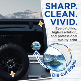 (2 Pack) Crater Lake National Park Bumper Sticker - US National Park - Choose from 63 Parks - 5" On Longest Side - Decal for Car Bumper, Laptop, Water Bottle, Wall, and Window - BMCS1609