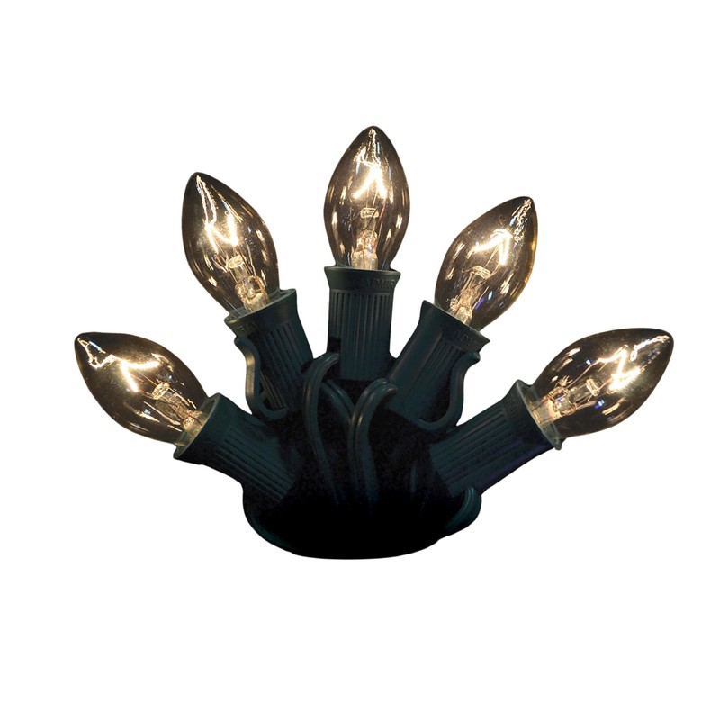 Holiday Bright Lights C7 Clear Transparent Incandescent Replacement Bulbs, String