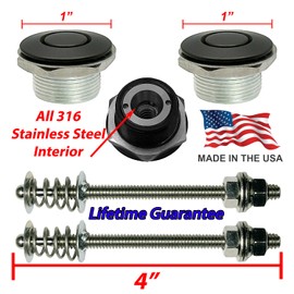 Pair (2) 1.00" Quick Push Button Latch Hood Pin USA
