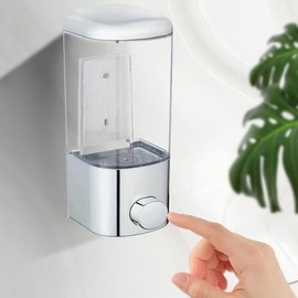 Soap Dispenser | Wall Mounted Soap Dispensers 450ML | Manual Press Dispensers, Shampoo Shower Gel Container Bottle, Bathroom Bottles