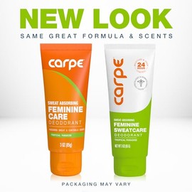 Desodorante íntimo Carpe Femenino Care para mujeres, pH equilibrado y absorbente del sudor excesivo para todo el cuerpo, probado por ginecólogos, segu