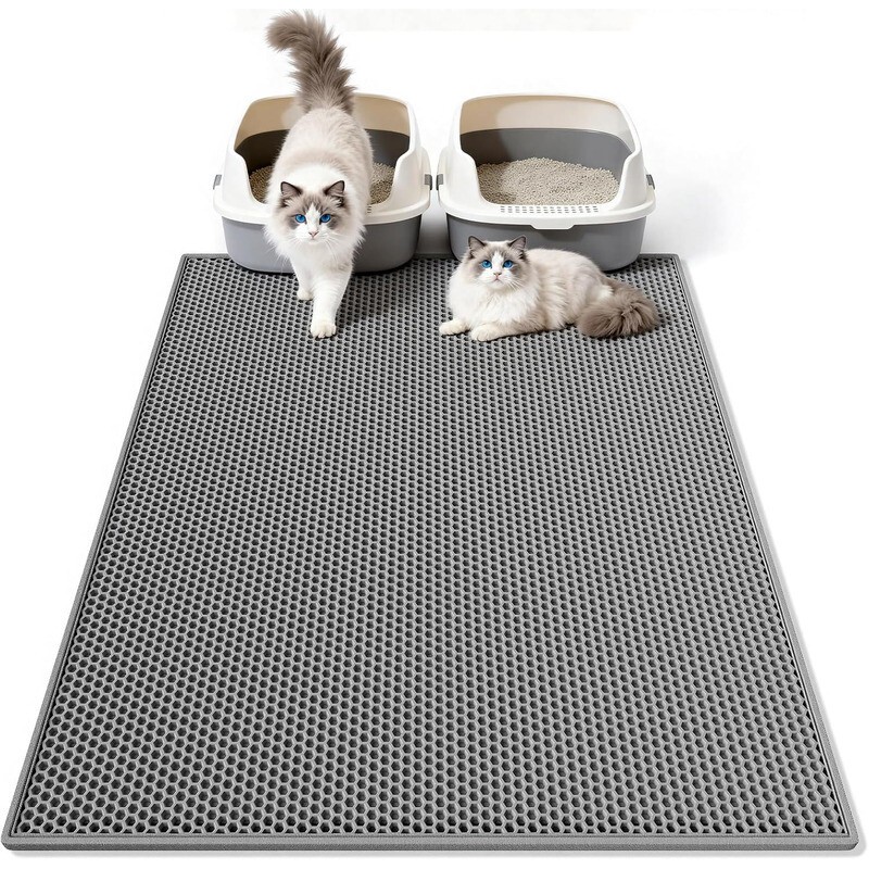 PawComfort Cat Litter Mat – Honeycomb Double Layer Design, Litter
