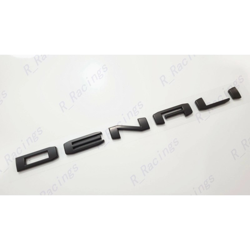 GMC 1pc Matte Black Rear DENALI Emblems Letters Fit 2021-2023