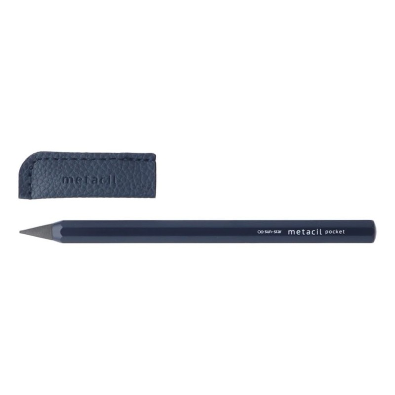 Sunstar Stationery S5019850 Pencil, Metal Pencil, Metasil Pocket, Navy