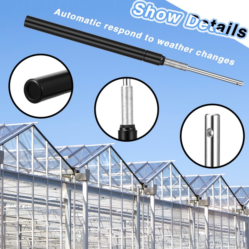 Tellegloww Replacement Cylinder for Automatic Vent Opener Black Replacement Greenhouse