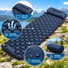 Inflatable Camping Sleeping Pad with Pillow – Self-Inflating Air Cushion
