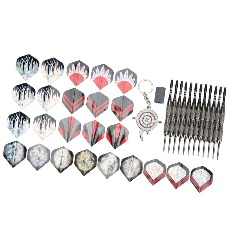 12Pcs Dart Set Stainless Steel Tip Anti Fall Competitive Entertaining