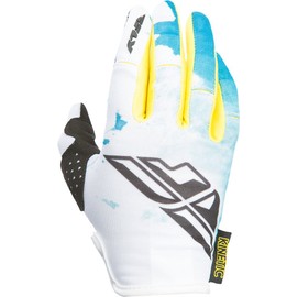 Fly Racing Unisex-Adult Kinetic Women's Gloves (Teal/Yellow, Youth Large)