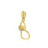 Precious Stars Genuine 14k Yellow Gold 0.62" Cubic Zirconia Interlocking