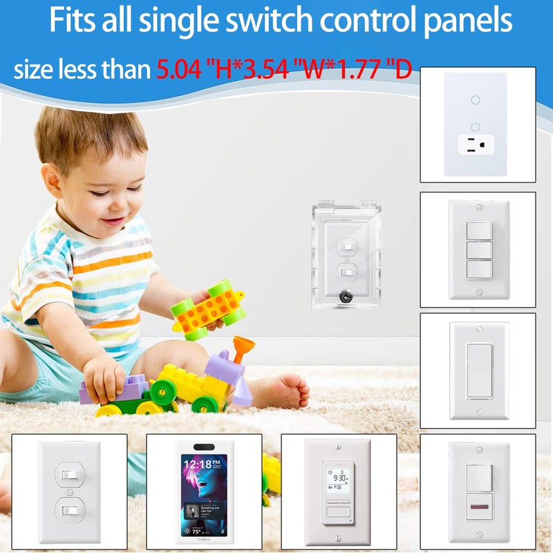 Smart Home Switch Cover,Baby Proof Light Outlet Covers,Child Safety Switch
