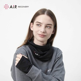 Nishikawa PS94430081 Air Recovery Sleep Tech Wear, Neck Warmer, 10.6 x 10.2 inches (27 x 26 cm), Made in Japan, Black