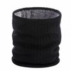 Unisex Double-Layer Fleece Knit Neck Warmer - Thick & Warm for Autumn Winter Khaki 3ea
