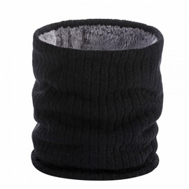 Unisex Double-Layer Fleece Knit Neck Warmer - Thick & Warm for Autumn Winter Khaki 3ea