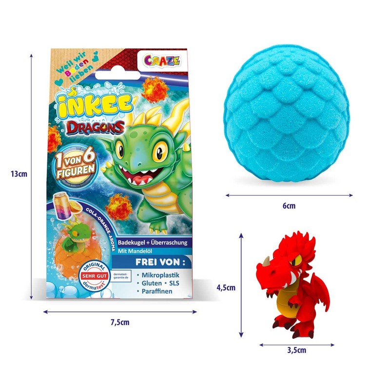 INKEE Surprise Dragons – Bomba da bagno per bambini con
