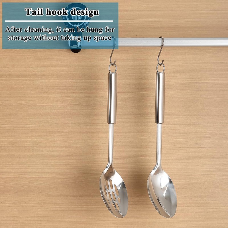 Cooking Spoons Set, Large Cooking Spoons Set for Home Kitchen