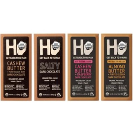 Dark Chocolate Bar Variety Pack – 4 Flavors – Vegan, Paleo, Gluten-Free – No Dairy, No Refined Sugar – 4 Count