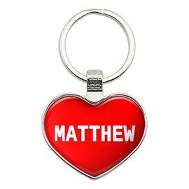 Graphics and More Metal Keychain Key Chain Ring I Love Heart Name L-M - Matthew