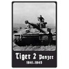 Tin Sign 20 x 30 cm Curved Tiger Tank 1941-1945