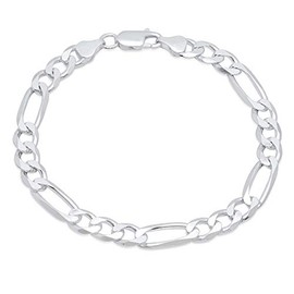 Treasure Bay Mens Solid 925 Sterling Silver Chain Bracelet Available in 19.5cm and 22cm (21)