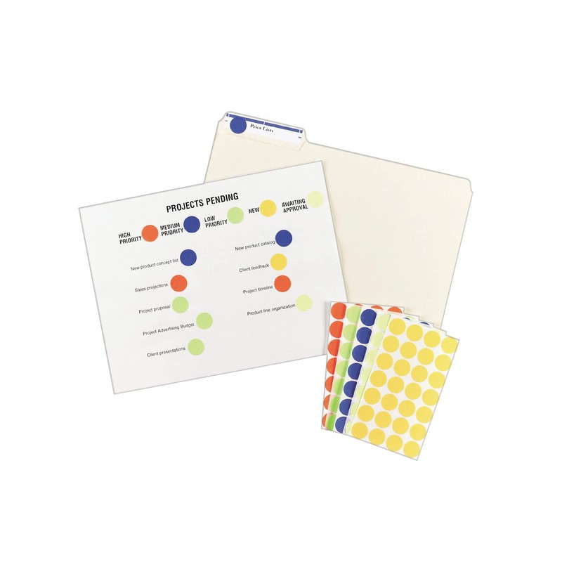 Avery Print/Write Self-Adhesive Removable Labels, 0.75 Inch Diameter, Red, 1008