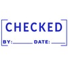 Printtoo Checked by Date Self Inking Rubber Stamp Pre-Inked Office