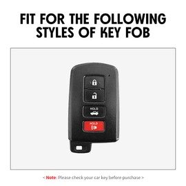 WORCAS Key Fob Case Carbon Fiber Pattern Silicone Cover Compatible with Toyota 4RUNNER Avalon Camry Corolla Highlander Land Cruiser Prius C V Compatible with RAV4 Sequoia Tacoma Tundra 3 4 Button