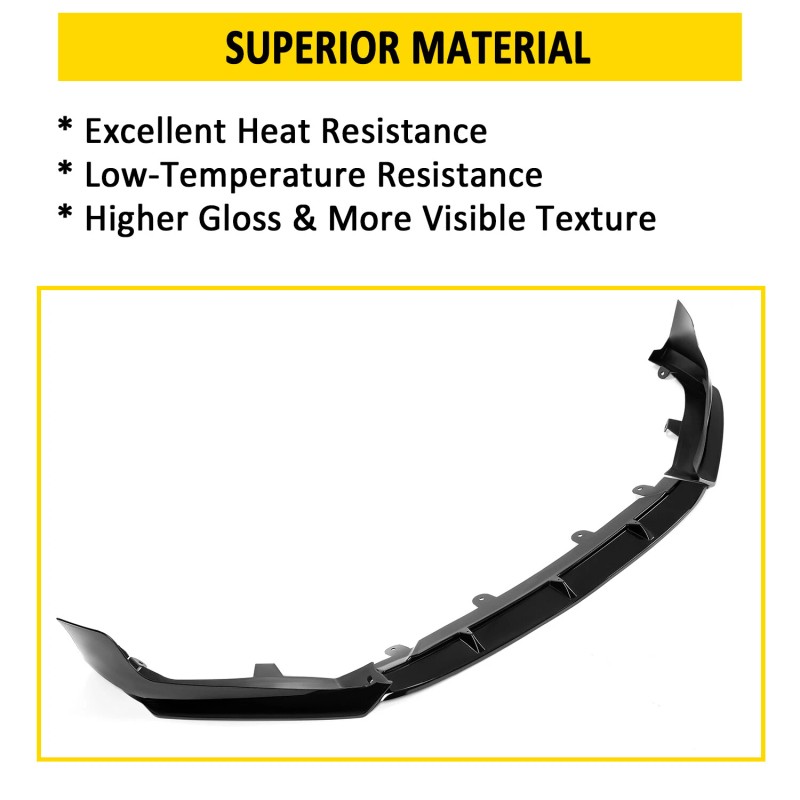 Front Bumper Lip Spoiler Splitter For 18-20 Honda Accord Sport