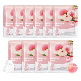 SGZWzhiwei 10 Pack Sheet Face Masks,Hydrating Facial Mask Set,Non-sticky Facial Sheet Masks Bulk,Long-lasting Moisturizing Facemasks,Birthday Party Spa Gift for Women and Men 04