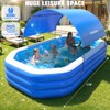2026 Inflatable Pool with Canopy, Large Inflatable Pool for Kids,Adults,