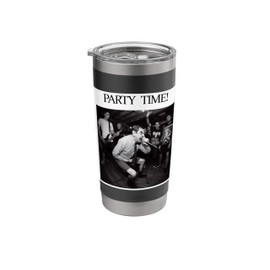 #lele Artificial Intelligence Bean T-Shirt with Party Time Motif Stainless Steel Insulated Tumbler