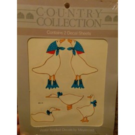 Meyercord Vintage Water Applied Decals Transfers Country Geese Ducks New NOS
