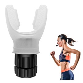 Adjustable resistance lung capacity, Respiratory Trainer Compact Lung Exercise Device for exercise trainer, easy to carry, easy to clean, portable exerciser (White) (White)